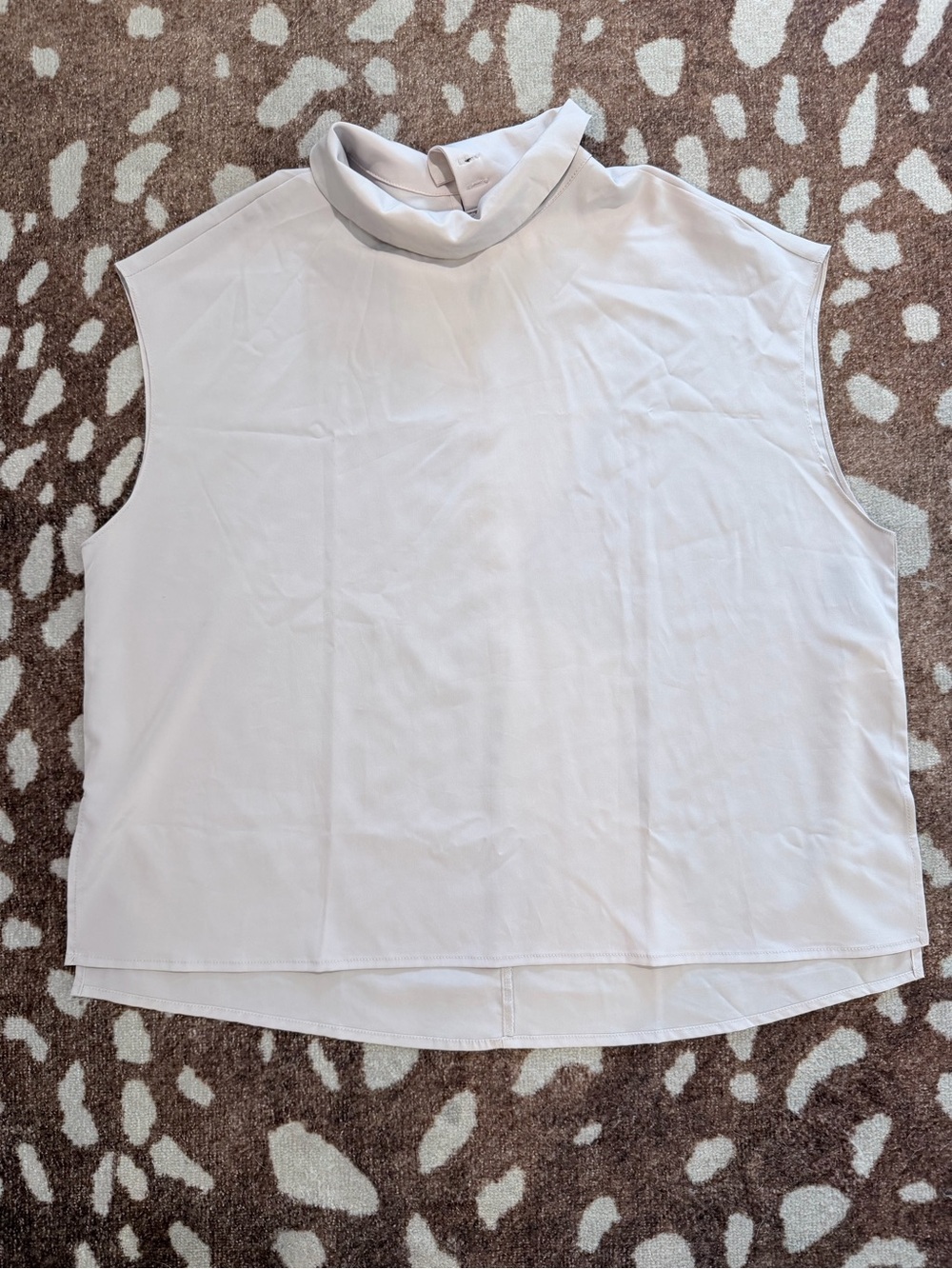 Commense Sleeveless Mock Neck Tank - Pale Blush